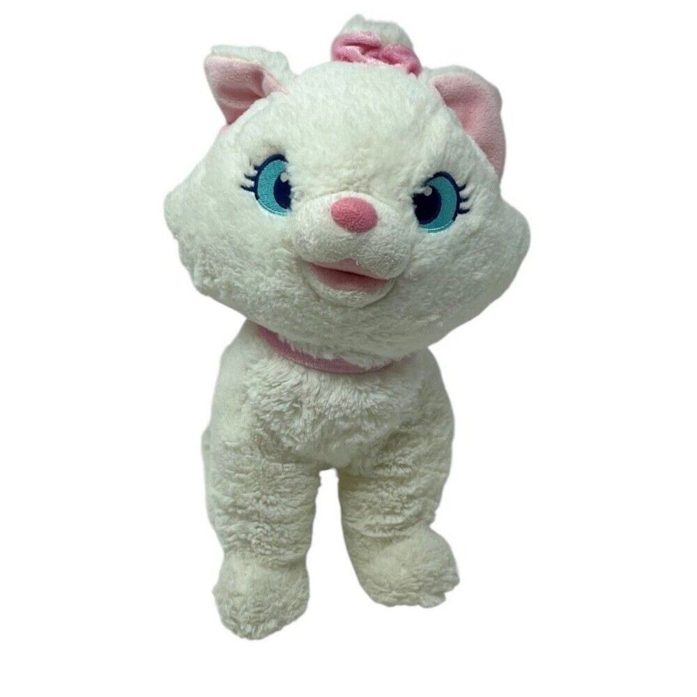 Disney Aristocats Marie Plush Toy Unisex Size 11" Medium Cat With Pink Bow